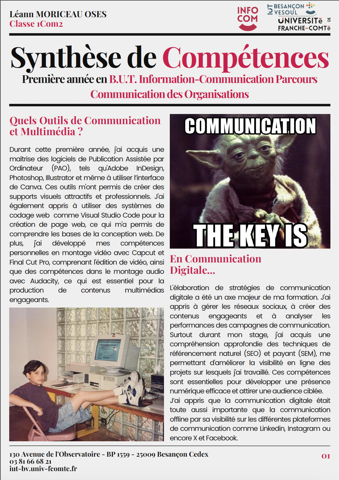 Devoir 1A – Synthèse de Compétences