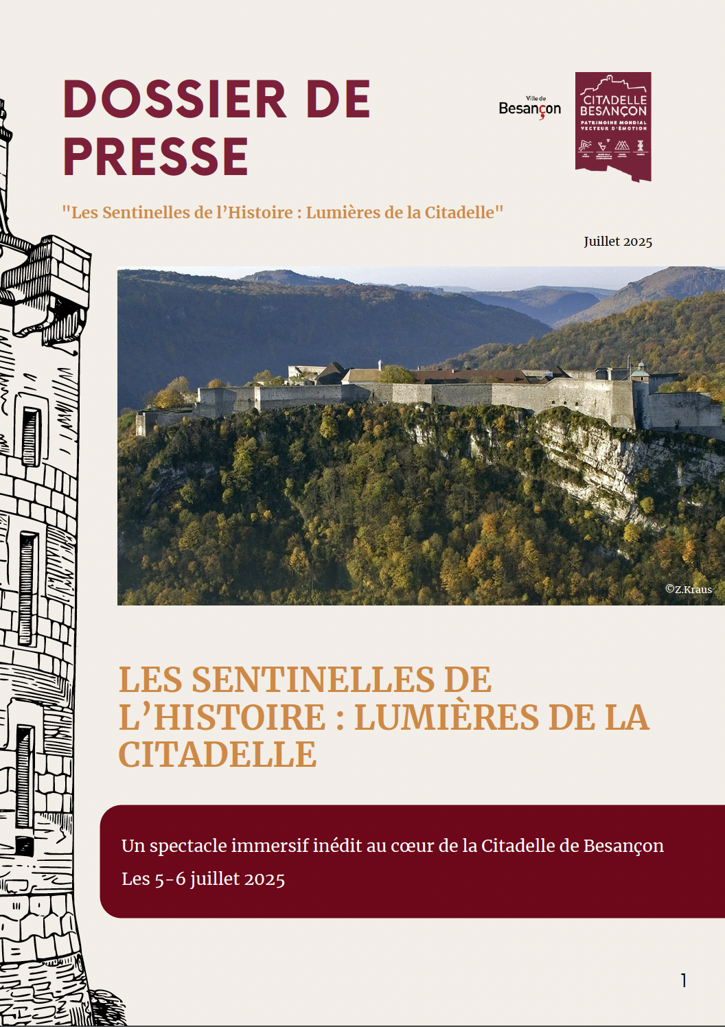 Devoir Relation Presse – Dossier de Presse Citadelle de Besançon